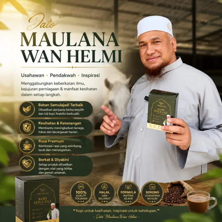 Dato' Maulana Wan Helmi bersama Kopi Maulana